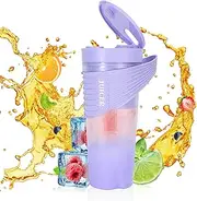 Portable Bl for Shakes and Smoothies 4000mAh Type-C Rechargeable 460ml Personal Bl with 6 Sharp B s Powerful 22000r/m Juicer Cup for Traveling Gym Office Purple