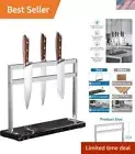Magnetic Knife Block with Marble Base - Double Sided Magnetic Knife Stand - M...