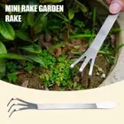 Garden Bonsai Rake Stainless Steel Ergonomic Handle Lawn For Patio Rake Z6X5