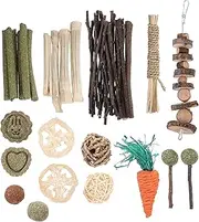Levemolo Natural Flavor Rabbit Chews 1 Set of Wooden Chew Toys for Small Animals