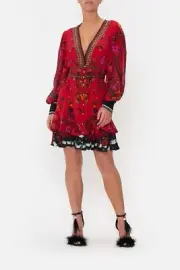 CAMILLA View From The Veil Button Front Frill Dress RRP $749