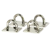 4X M6 304 Stainless Steel Oblong Pad Eye Plate Marine Hardware Staple Hook