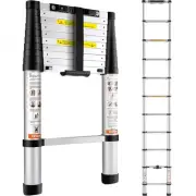Telescoping Aluminum Extension Ladder 3.2m Multi-Purpose Portable Step Stool