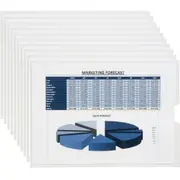 Marbig Card Holder Sheet Document Protector Top Opening A5 Pack 100 BULK