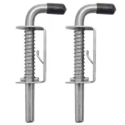 2Pcs 5 Inch Stainless Steel Spring Loaded Pin Bolt 2mm Thickened Door5282