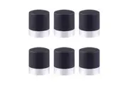 6PK Bartender Twist-Lock Champagne Bottle Resealer Saver Cap Stopper Silver