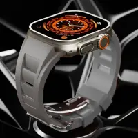在飛比找蝦皮商城精選優惠-無縫隙錶帶 適用蘋果手錶 橡胶錶帶 Apple watch 