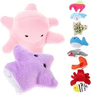 Cartoon Animal Hand Puppets 10pcs Stretchy Finger Puppets Set for Boys and Girls Ocean Animals Toys