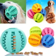 Rubber Ball Chew Treat Dispensing Holder Pet Dog Puppy Cat Toy Training Dental.