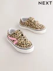 Animal Print Wide Fit (G) Touch Fastening Trainers (F75674) | $39 - $44