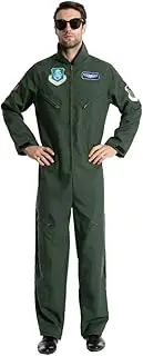 [EraSpooky] Men Flight Suit Costume Top Gun Coverall Movie Cosplay Jumpuit