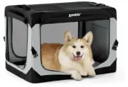 ZOMISIA Collapsible Dog Crate for Medium Dogs - Portable Dog Travel Crate Sof...
