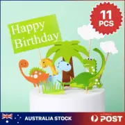 Dinosaur Cake Topper Set 11pcs Jurassic Jungle Birthday Party Decorations