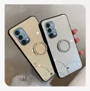 For OnePlus Nord N100/N10/N200 5G Mirror Anti-fall Ring Kickstand Case Cover