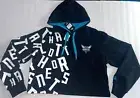 Charlotte Hornets FISLL Jumble Text Crop Hoodie, Women's Size XL Extra Large