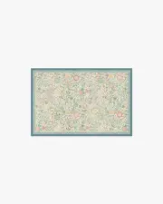 60' x 90' | Machine Washable Runner Rug | Kid & Pet Friendly | Indoor Rug | Royal Garden Ivory & Jade Rug by Bridgerton | Ruggable