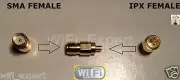 Gold Plated SMA Female jack to IPX U.fl female jack center RF adapter connector