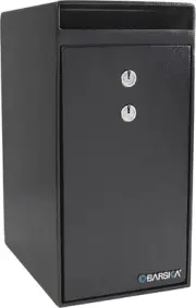 BARSKA AX13558 Dual Key Depository Safe 0.27 Cu Ft with Drop Slot, Black