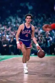 Kyle Macy Phoenix Suns moves the ball up court against the Boston- Old Photo