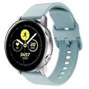 For Samsung Galaxy Watch Active Replacement Silicone Sport Wrist Band Strap (Light Blue)