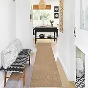 USTIDE Sisal Runner Rug Natural Chunky Textured Jute Rug Nonslip Washable Rug Hallway Doorway Runner Kitchen Runner Rugs,Indoor Outdoor Rug,60x200cm