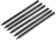3pcs Professional Charcoal Woodless Drawing Pencil Set, Black, Suitable for Art Students, Sketching, Painting (6 paper boxes)