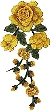 Lace Applique，Embroidered Appliques， Rose Embroidery Patch for Sewing Clothes, DIY Sewing Fabric Applique Craft Supplies