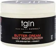 tgin Butter Cream Daily Moisturizer for Curly, Coily and Wavy Hair, Rich Moisture for Dry Hair and Defined Curls, 12 oz