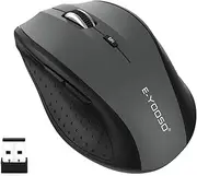 Wireless Mouse, Computer Mouse 5 Adjustable DPI 6 Buttons Cordless Mouse Wireless Optical Mice with USB Nano Receiver, 2.4G Portable Ergonomic Mouse for Laptop/Windows/PC