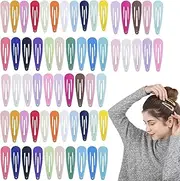 200 Pcs Snap Hair Barrettes, Non-Slip Hair Clips, Colorful Snap Barrettes, Premium Cute Hairpins, Metal Snap Hair Barrettes, Fine Hair Clips Accessories for Girls Teens Women, Color Random (200)