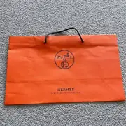 New Authentic Hermes Paper Bag Shopping Bag Gift Bag Luxury Empty Packaging