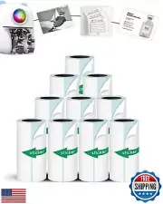 HERSAUL Mini Printer Sticker Paper, 10 Rolls Thermal Printer Sticker Paper 57