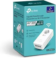 TP-Link TL-WPA8631P WLAN Powerline Adapter (Dual Band WLAN 1200Mbit/s, AV1300 Powerline, 3 Gigabit Ports, Additional Unit, Not for Sole Use)