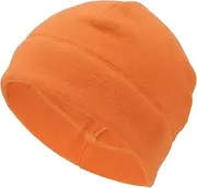 [X AUTOHAUX] Cycling Hat Keep Warm Ear Protection Hard Hat Liner Polar Fleece Fabric Orange 27x18cm 1 Pcs