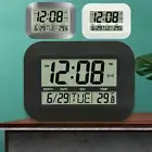 Battery Operated Digital Wall Clock Large Display Battery Powered With Temp Day