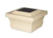SL075T PVC Majestic Solar Post Cap, 5" x 5", Tan