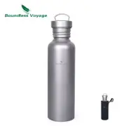 Titanium Sports Water Bottle with Lid Outdoor Cycling Hiking Wide Mouth Flask