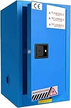 Flammable Storage Cabinet, 45 Liter Manual Safe, for Commercial Industrial and Home Garage Storage Cabinet, 89x59x46cm, Blue