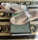 NEW GUCCI SNEAKERS LEATHER DISNEY ACE MICKEY MOUSE SIGNATURE SHOES G 7.5 US 8
