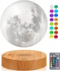 Magnetic Levitating Moon Lamp 16 Colors Modes Floating 3D Printing LED Moon Lamp