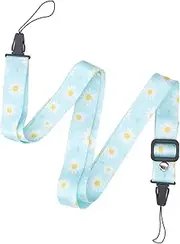 1.2m Camera Shoulder Strap Comfortable Camera Sling Strap for Polaroid Cameras, Bags, Adjustable Stylish Printed Camera Belt for Instant Mini 12 11 8 (Flower Pattern)