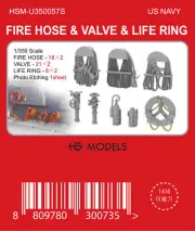 HS-MODEL U350057S 1/350 US NAVY Fire Hose & Valve & Life Ring