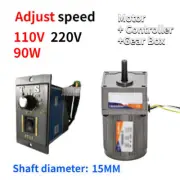 90W New AC Gear Electric Variable 5-470 RPM Reversible Speed Controller Motor