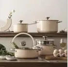 "Nonstick 9-Piece Cookware Set |Casserole Pots & Pans with Glass Lids"