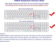 Silicone Keyboard Cover Skin for 2021 Released Apple 24 inches iMa Arabic Black
