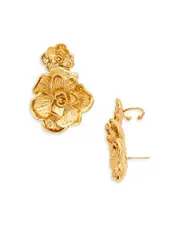 Aqua x Angelica Hicks Flower Leaf Statement Stud Earrings - Exclusive