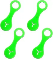 WUMUZAI 4 Pack Dog Poop Bag Holders for Leashes, Hands Free Waste Bag Holder, Poop Bag Carrier for Leash, Pet Doggy Puppy Bag Holder, Doggie Poop Bag Leash Clip (Green)
