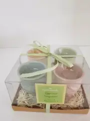 Hallmark Pastel Egg Cups Set of 4 NEW IN BOX Rabbit Designs - Easter Spring