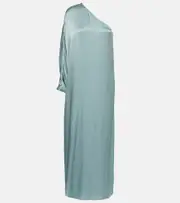 [Staud] Staud Sonia one-shoulder satin maxi dress AU 12 blue