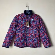 The North Face NWT Mossbud Reversible Jacket Floral Print Navy Girl Size 14/16